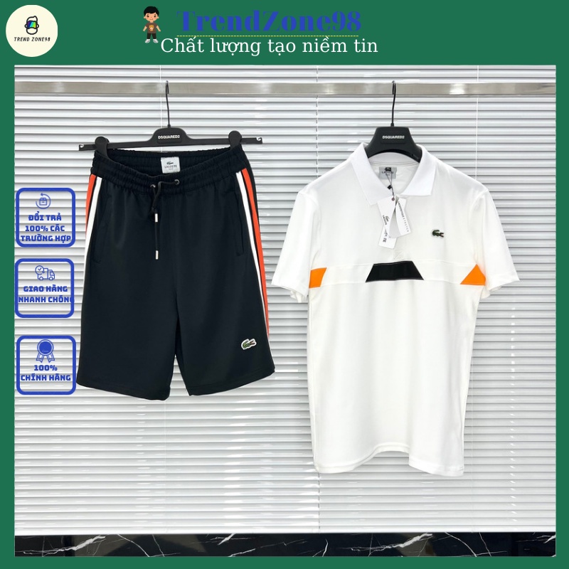 Bộ quần áo thể thao Nam cao cấp LACOSTE mới cực chất, vải cá xấu cực mềm mịn, mát mẻ TrendZone DB11