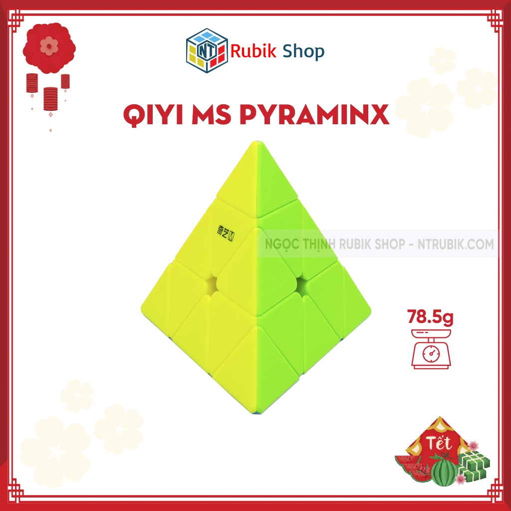 [Siêu hot] Rubik Pyraminx QiYi MS 2020 stickerless (Có nam Châm- Hãng Mod M)
