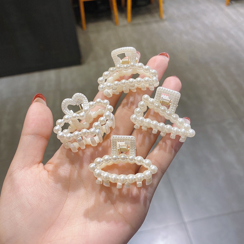 Kẹp Tóc Hình Nơ Đính Ngọc Trai Mini Đơn Giản Thời Trang Hàn Quốc Cho Nữ