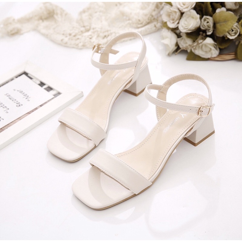 Sandal Cao Gót ,Guốc Cao Gót Cao 5cm Chất Da Mờ Cực Sang Chảnh
