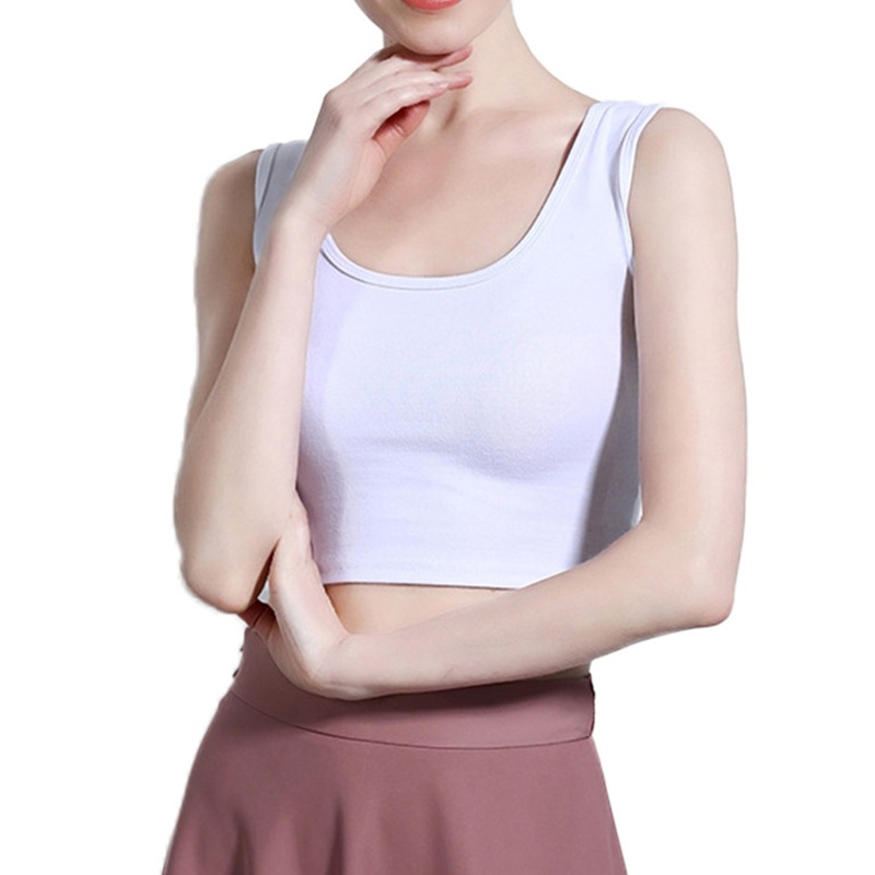 Áo Croptop Sát Nách Màu Sắc Đơn Giản Cho Nữ