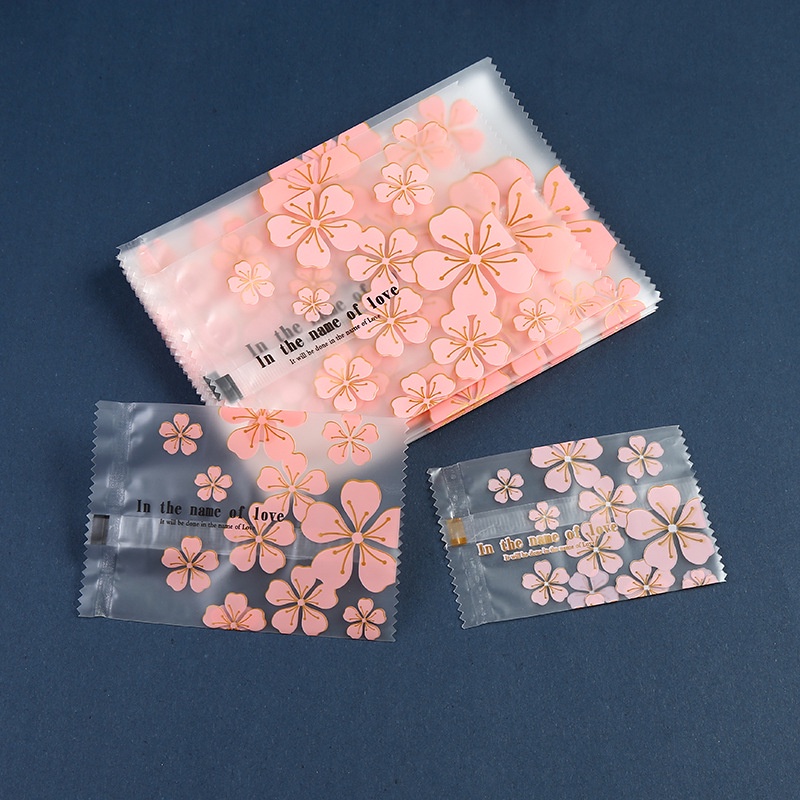 Túi Đựng Bánh Kẹo, Bao Bì Đựng Trà, Bánh Kẹo Hàn Nhiệt Họa Tiết In The Name Of Love Hoa Sakura  - VUA BAO BÌ