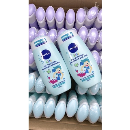 Sữa tắm và gội 3in1 ( gội-xả-tắm) NIVEA 3in 1 cho bé( bé Trai và Bé Gái)- hàng đức