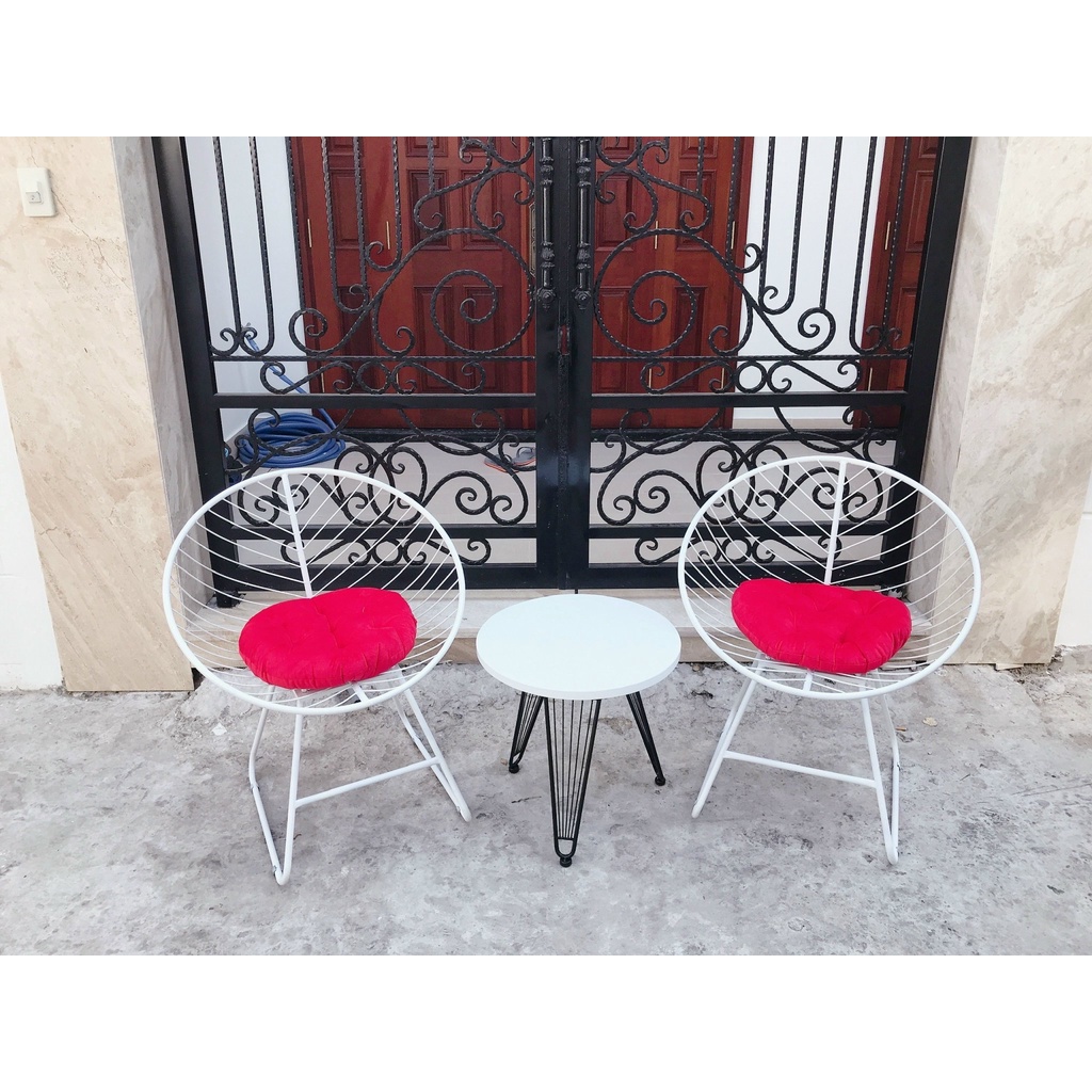 Bộ Bàn Ghế Ban Công Sắt - Bộ Bàn Ghế Ban Công Chung Cư Hiện Đại - LinhLandecor