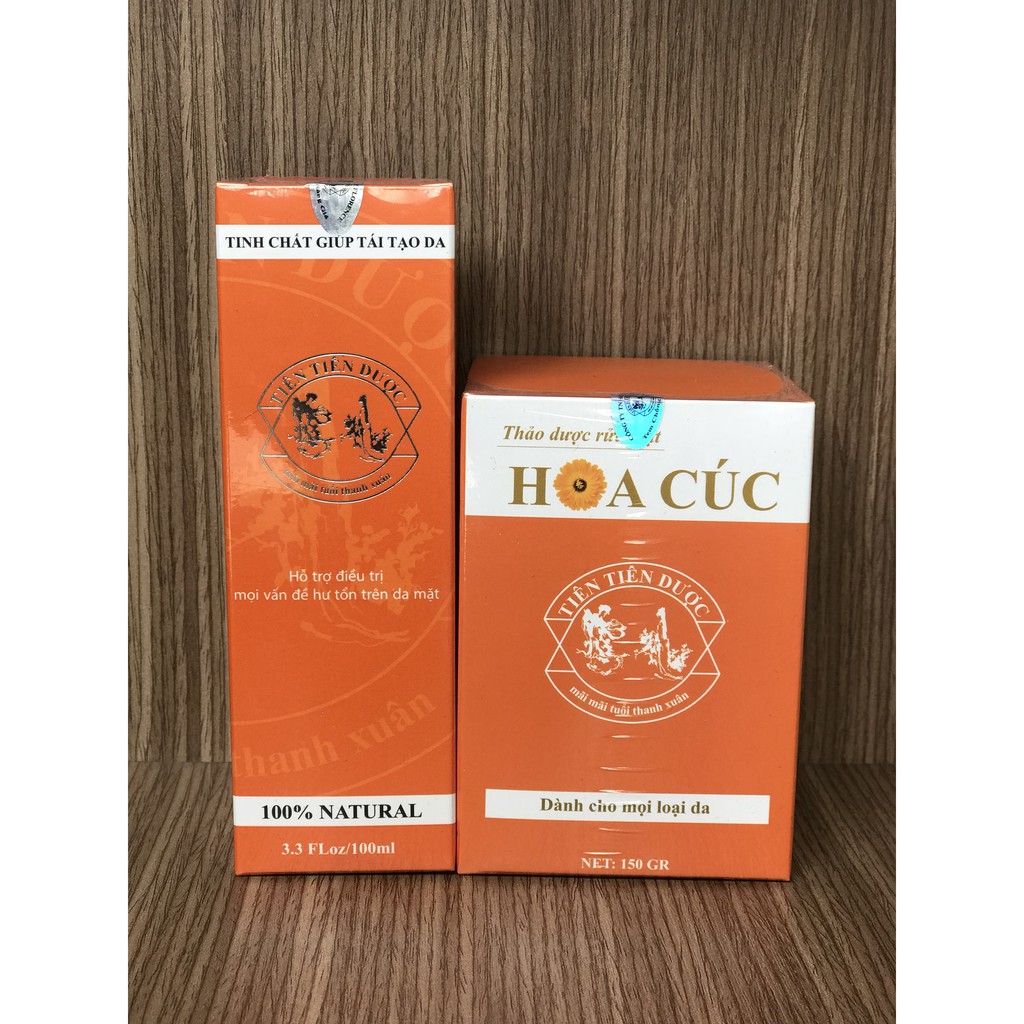 COMBO Tinh Chất Tái Tạo Da Tiên Tiên Dược 100ml và Thảo Dược Rửa Mặt Hoa Cúc giúp trị liệu Mụn, Nám, Tàn Nhang