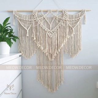 Mành macrame bigsize treo tường trang trí phòng ngủ, homestay, quán cafe