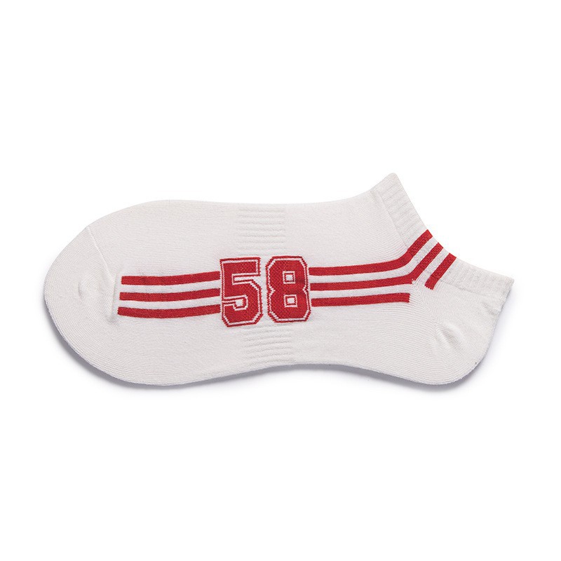 Vớ cổ thấp Nam Nữ Unisex Tất cổ ngắn In số Thấm hút mồ hôi Mềm mịn Mang giày thể thao Chất Cotton