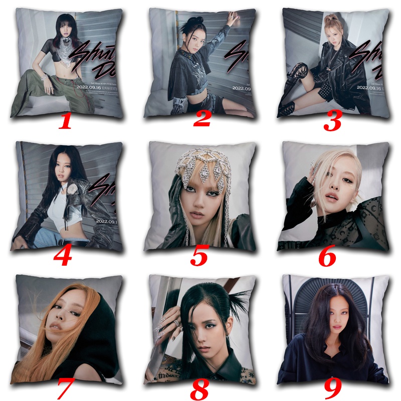 Vỏ Gối Polyester Một Mặt In Hình BLACKPINK Jisoo, Jennie, Ros Và Lisa Trang Trí Nhà Cửa