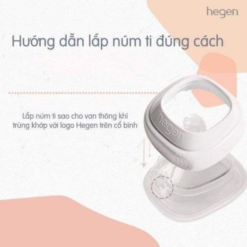 (freeship) Bình sữa hegen chính hãng, đủ size, có hỗ trợ đổi núm