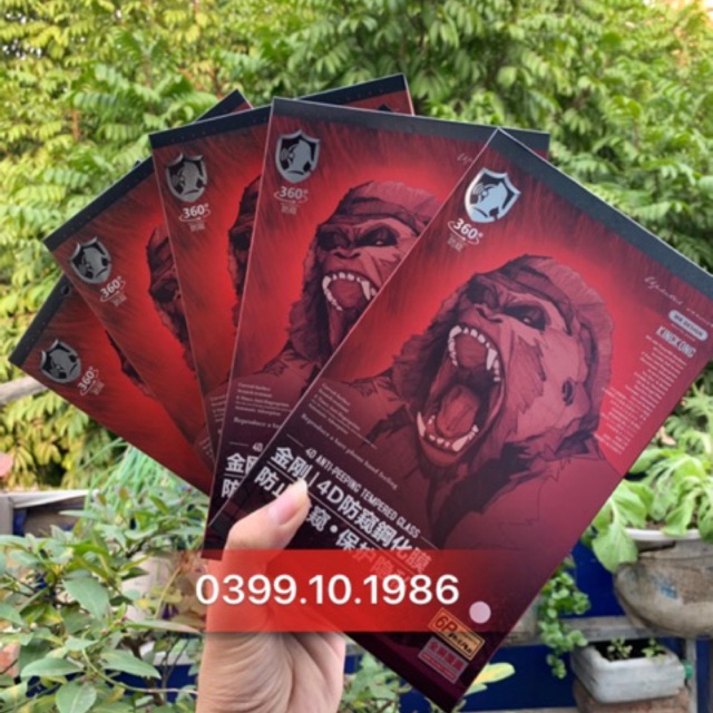 Cường lực chống nhìn trộm KingKong chính hãng đủ mã cho Táo Khuyết, phủ nano vuốt cực sướng