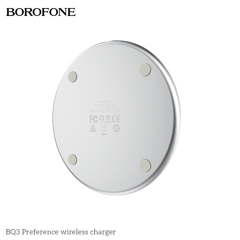 Đế Sạc Nhanh Không Dây Borofone Model BQ03 Công Suất 10W Giao Thức QI