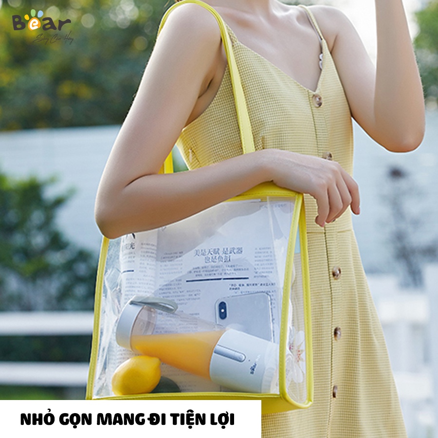 [Bear Chính Hãng]Máy xay sinh tố cầm tay đa năng Bear BL-B35V1 màu trắng công suất 50W, dung tích 350ml, nhựa tritan.
