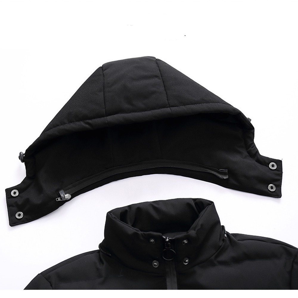Áo khoác nam dày 3 lớp ấm áp LC dạng áo phao giữ ấm tốt chống thấm nước, có mũ tháo rời..