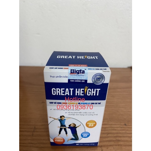 [Mã 66FMCGSALE hoàn 8% xu đơn 500K] GREAT HEIGHT 👍 [CHÍNH HÃNG] ❤️ GREATHEIGHT GIÚP TĂNG CHIỀU CAO | BigBuy360 - bigbuy360.vn