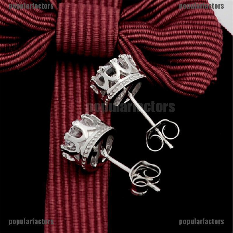 Khuyên Tai Tròn Mạ Bạc Đính Đá Zircon