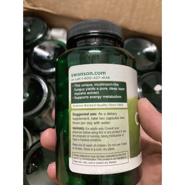 Viên Uống Đông Trùng Hạ Thảo Swanson Cordyceps , Có Thể Sử Dụng Như Trà Đông Trùng Hạ Thảo