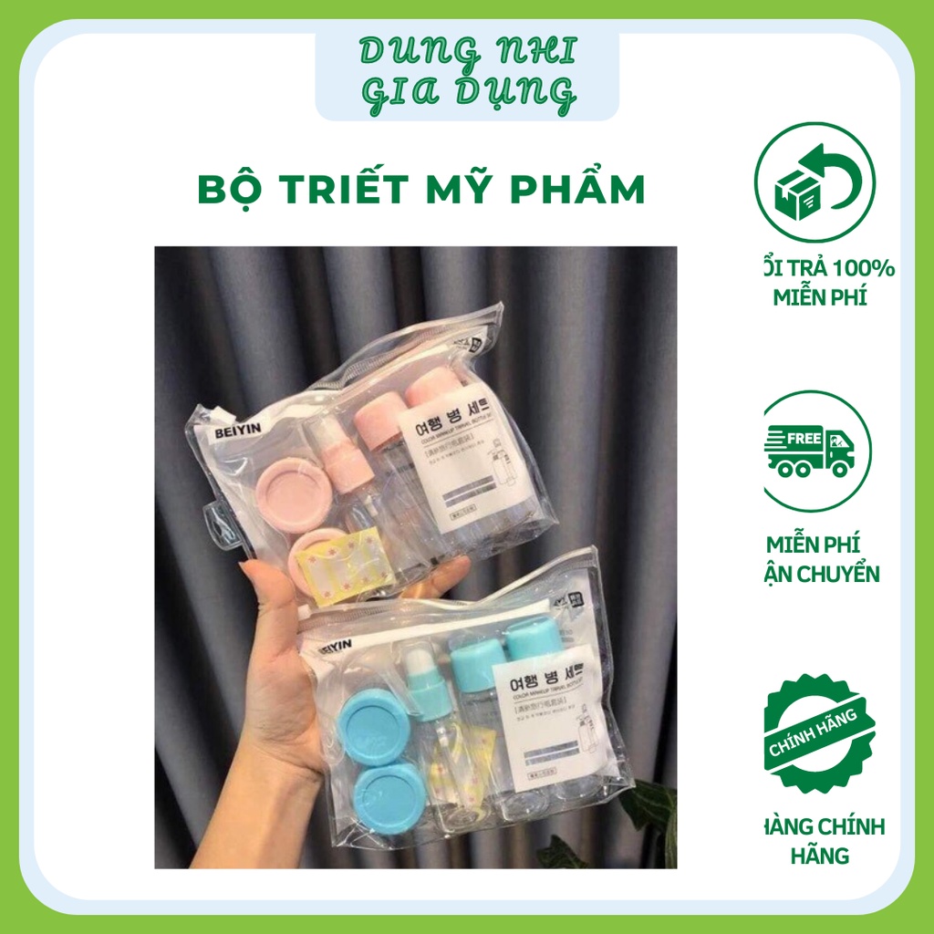 Bộ Chiết Mỹ Phẩm Set 5 lọ Tiện Lợi Cho Những Chuyến Đi Chơi Xa Bộ Chiết Mỹ Phẩm Mini Nhỏ Gọn Xinh Xắn