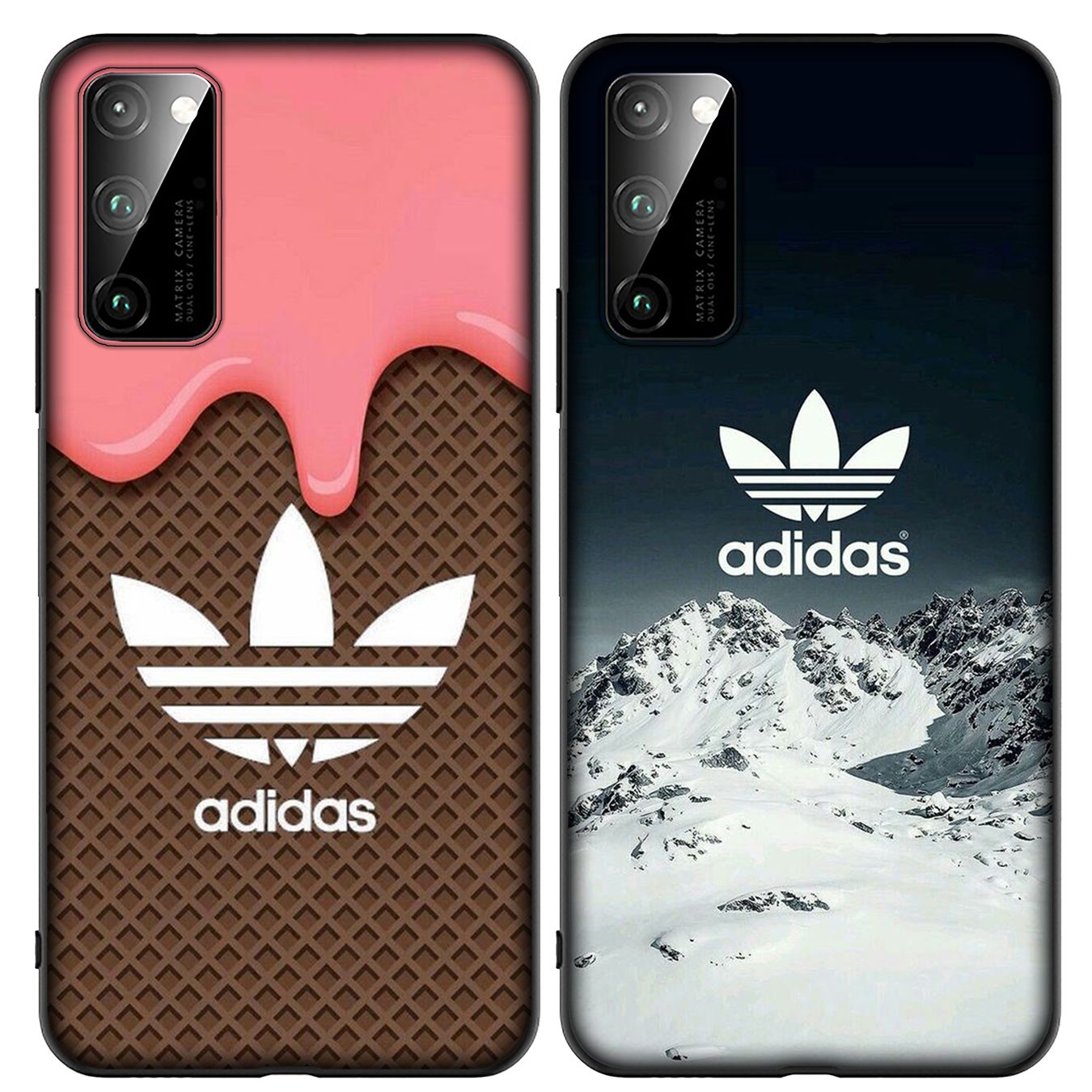 Soft Silicone iPhone 11 Pro XR X XS Max 7 8 6 6s Plus + Cover Logo flower Adidas Phone Case