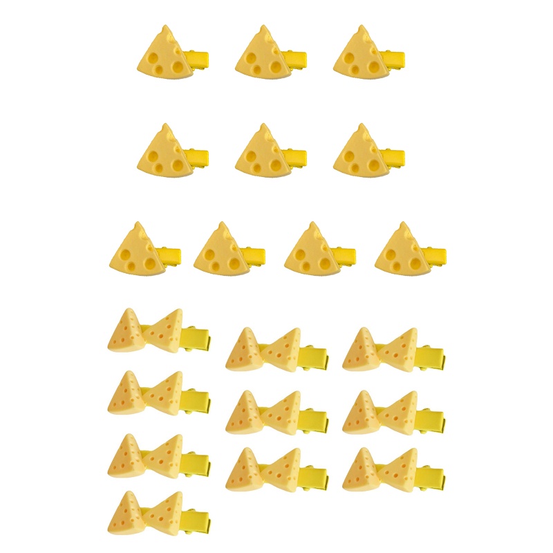 Set 10 Kẹp Tóc Hình Phô Mai Hoạt Hình Dành Cho Nữ