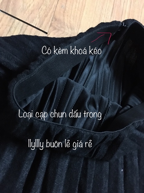 Chân váy dạ xếp ly dài midi | BigBuy360 - bigbuy360.vn