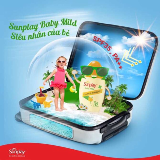 Sữa chống nắng cho bé và da nhạy cảm Sunplay Baby Mild SPF 35+ PA++ 30g