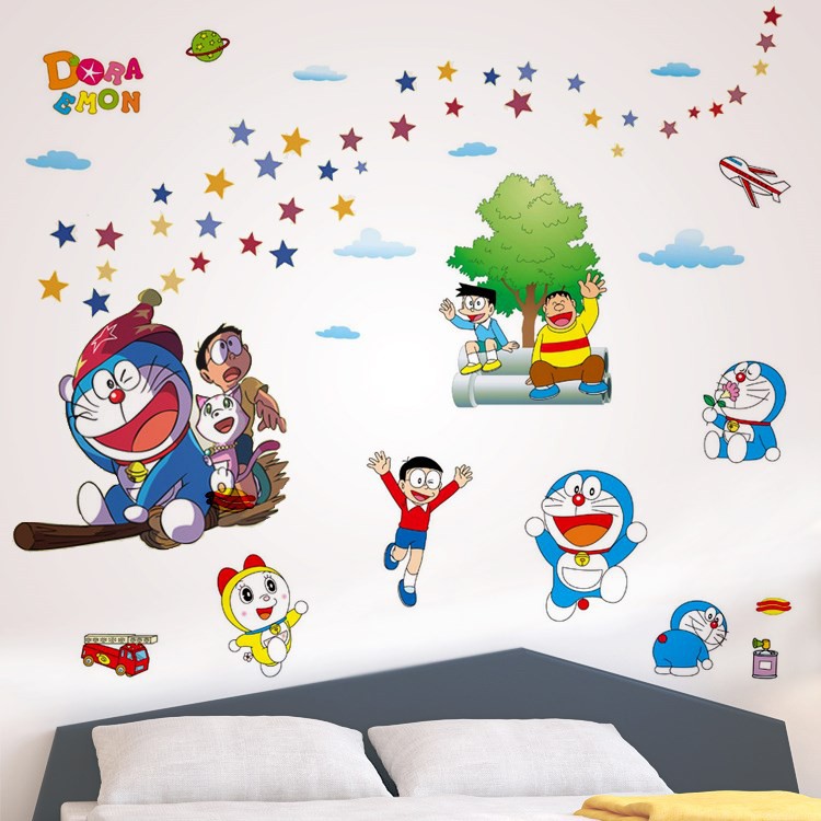 Decal dán tường Doremon size to