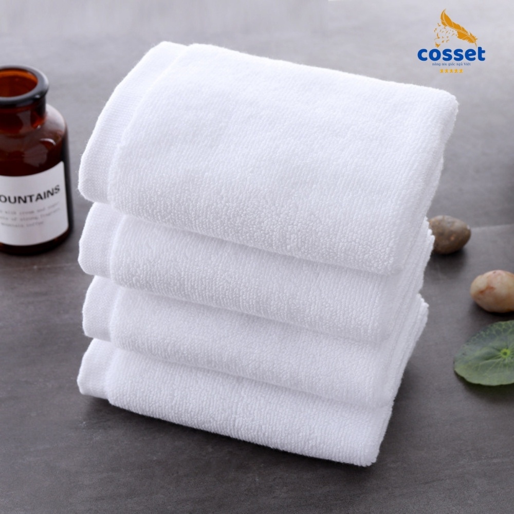 Khăn lau mặt COSSET vuông cao cấp kích thước 34x34 cm – Khăn Mặt Thấm nước tốt – Khăn khách sạn 5 sao SP04