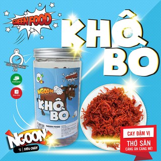 Khô Bò, Khô Heo Giả Bò Đồ Ăn Vặt Việt Nam Đảm Bảo Vệ Sinh An Toàn Thực Phẩm 250gram GREEN FOOD