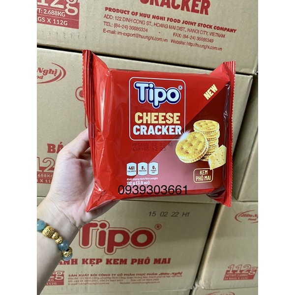 Tipo bánh kẹp kem chesse cracker 112gr