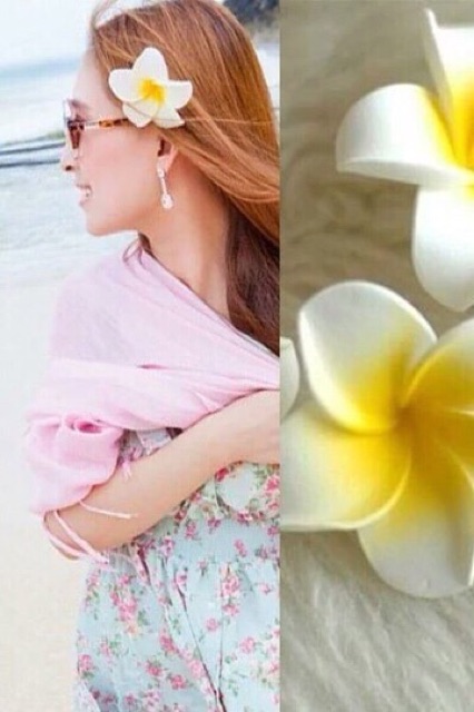 Kẹp tóc hoa sứ cho nàng đi biển