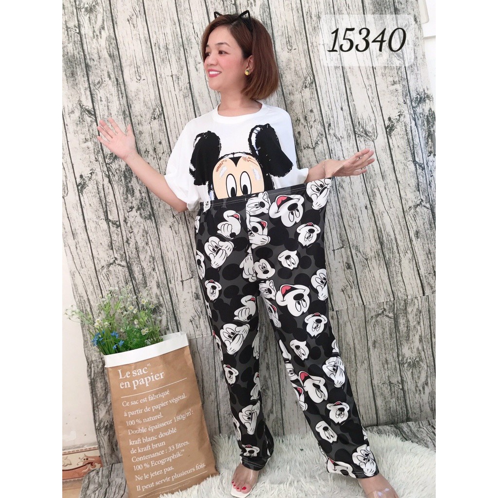 15340 - 2x - Đồ bộ BIG SIZE Dài hình Mickey Quảng châu