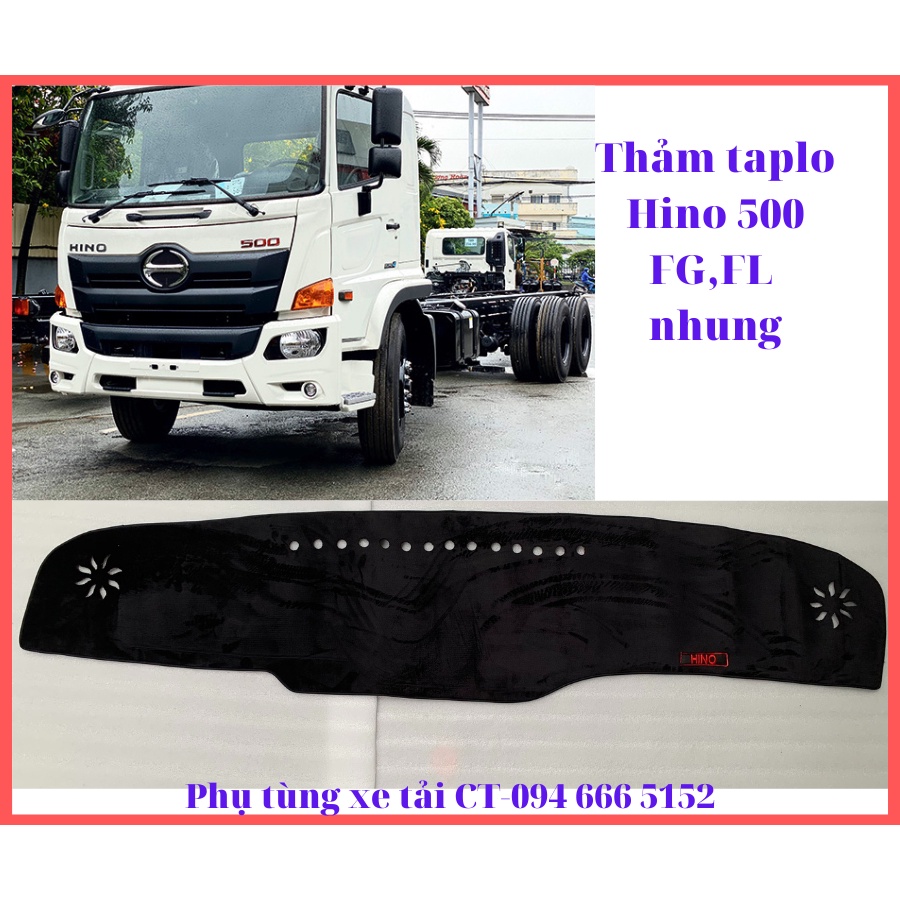 Thảm taplo vân Carbon xe tải HINO 500:FC,FG,FL