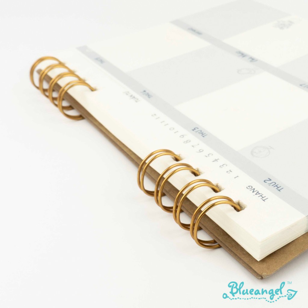 Sổ lò xo a5 Blueangel planner lịch để bàn kế hoạch tuần WIK-LM