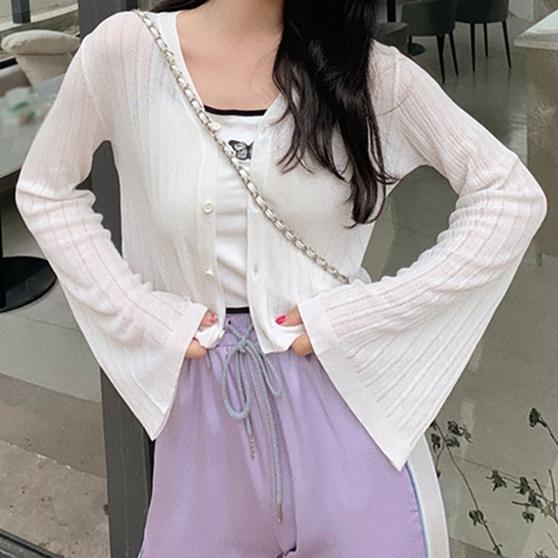 Áo Khoác Tay Loe Siêu Nhẹ Chống Nắng Thời Trang Độc Đáo Cho Nữ