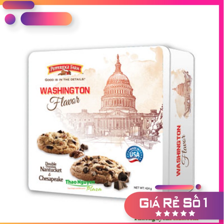 [hàng tết 2022] Hộp bánh Mỹ Washington Flavor Pepperidge Farm 426g