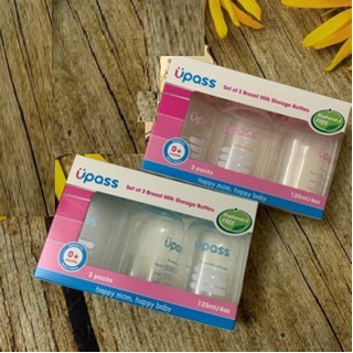 Bình trữ sữa nắp màu 125ml Upass (1 chiếc) (UP0030)
