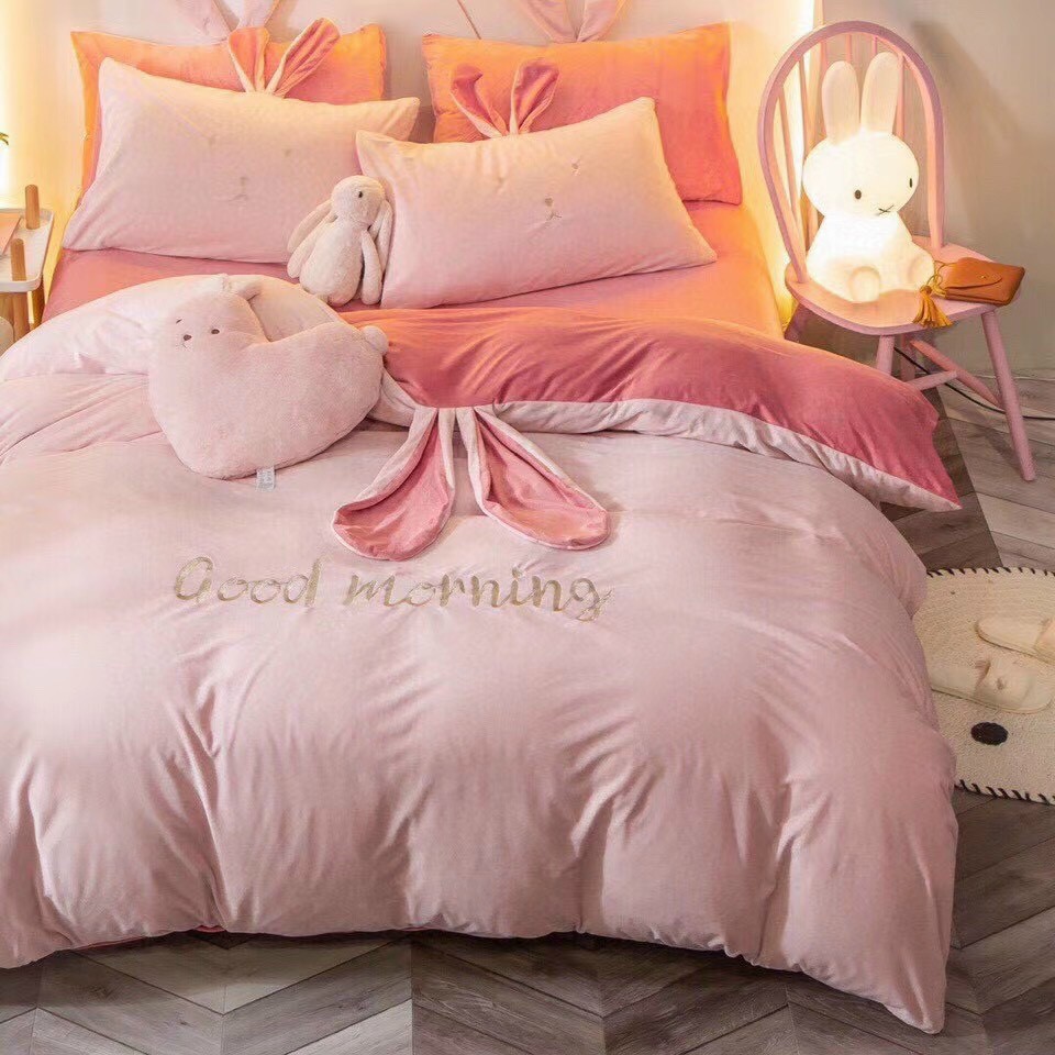 Bộ Vỏ Chăn Ga Gối Nỉ Nhung tai thỏ nhập khẩu đủ mọi kích thước HASUKO 1M2 .1M4 .1M6 .1M8 .2M2