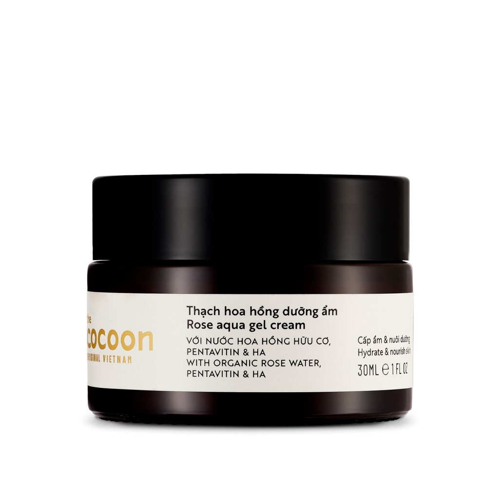 Thạch hoa hồng dưỡng ẩm Cocoon, kem dưỡng ẩm cho làn da mềm mại và rạng ngời 30ML - HUNOXA