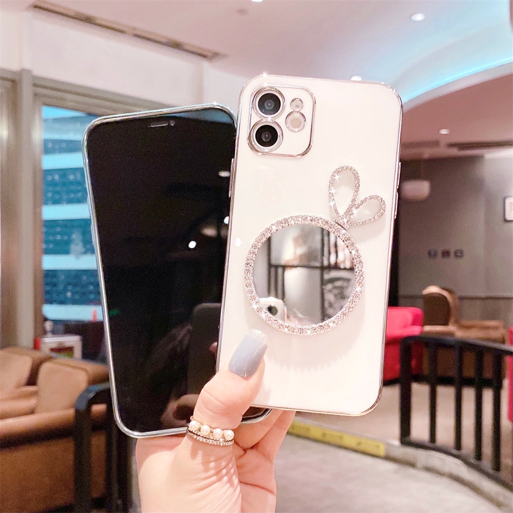 Ốp Điện Thoại Mềm Tráng Gương 3D Cho iPhone 12 Mini 11 Pro Max X XR XS 7 7P / 8P SE 2020 PLUS
