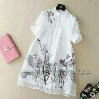 Đầm suông voan