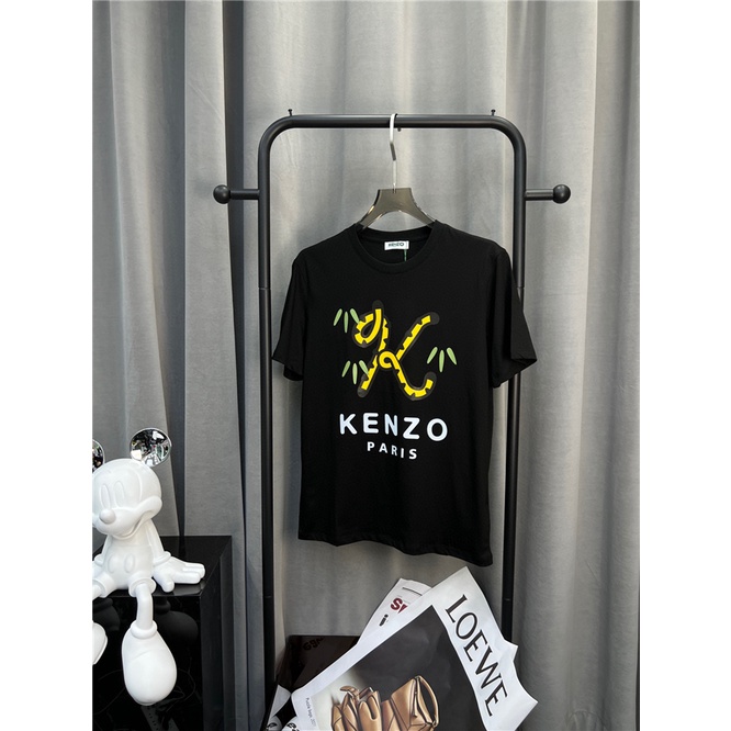 Áo Thun cotton Tay Ngắn Cổ Tròn In Chữ Kenz0 2022 Thời Trang Mùa Hè Cho Nam Size s-4XL