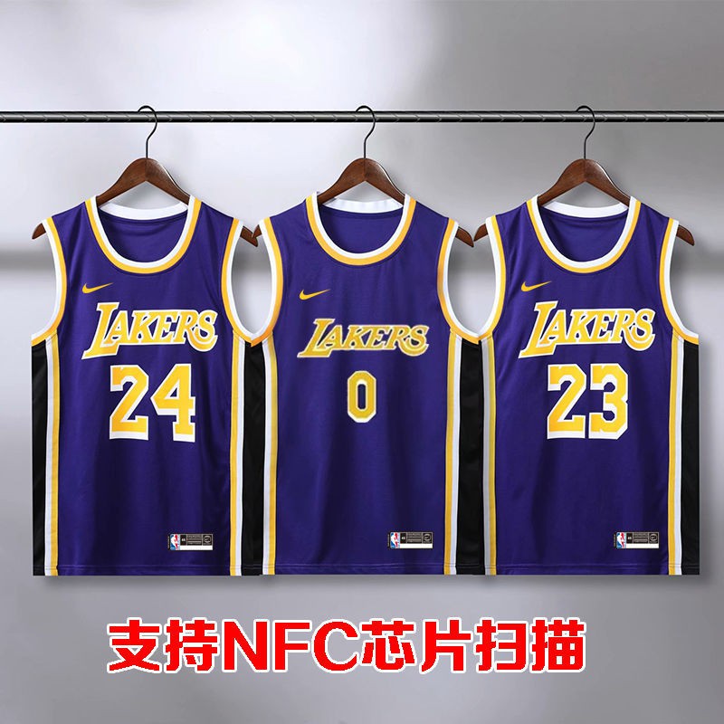 Bộ Quần Áo Bóng Rổ Đội Lakers Số 8 24 23 Năng Động Cho Nam Nữ