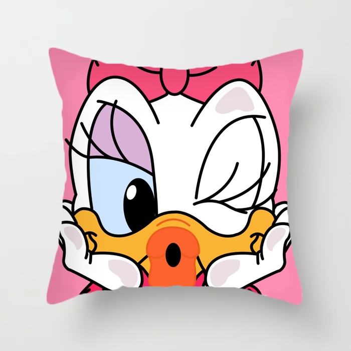 Gối Tựa Sofa, Gối Trang Trí Kích Thước 40x40 Cm Hình Nhân Vật Hoạt Hình Siêu Đáng Yêu