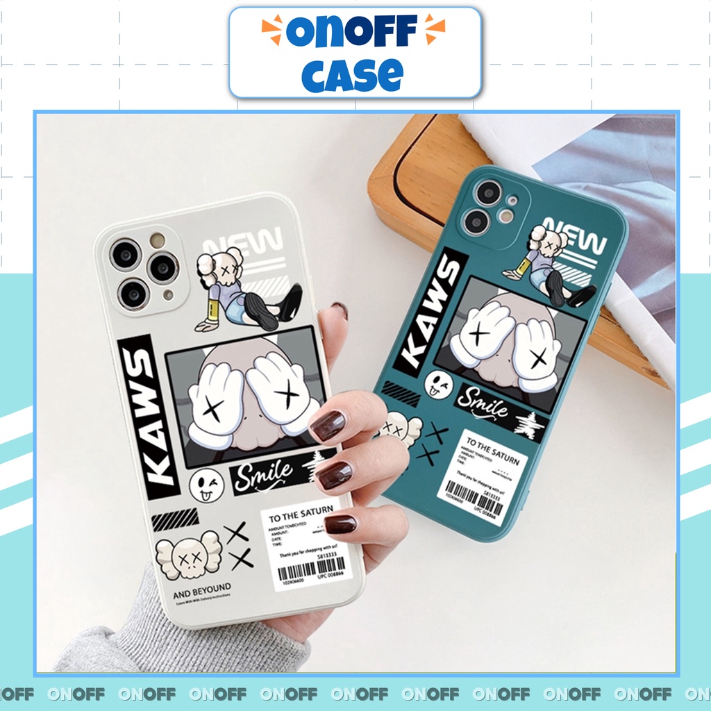 Ốp Lưng Iphone Cạnh Vuông BVC In Kaws Nice  Iphone5/5s/6/6plus/6s/6splus/7/7plus/8/8plus/x/xs/11/12/pro/max/plus/promax