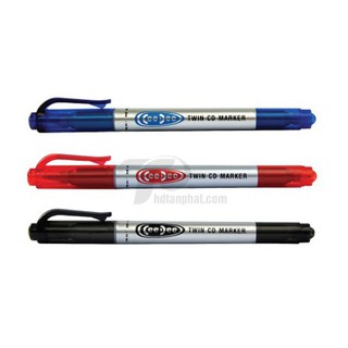 Hộp 10 bút dạ kim CD 2 đầu, bút lông dầu HÀNG CHÍNH HÃNG