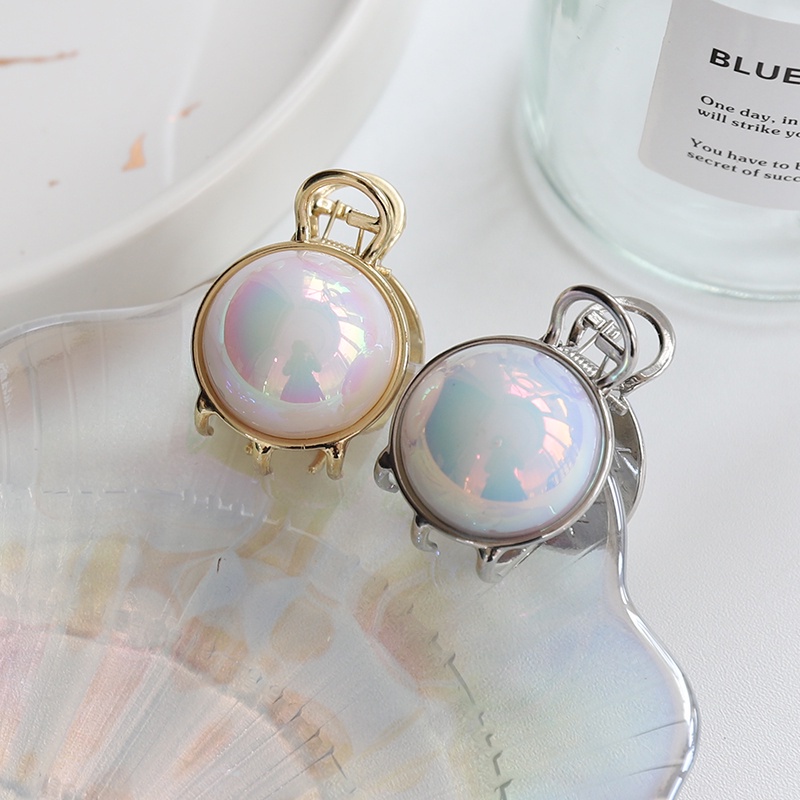 Kẹp Tóc Tròn Đính Ngọc Trai Giả Phong Cách Hàn Quốc