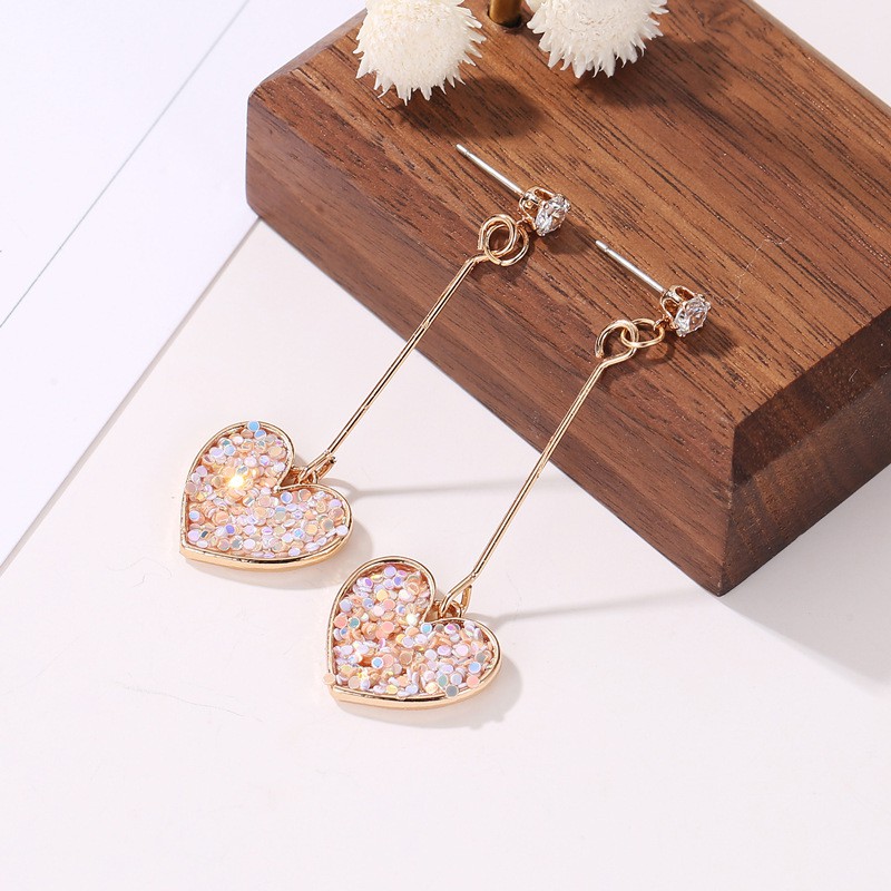 [❤️FREESHIP 50K❤️] Bông tai hình trái tim màu cầu vồng đa sắc thời trang cho nữ