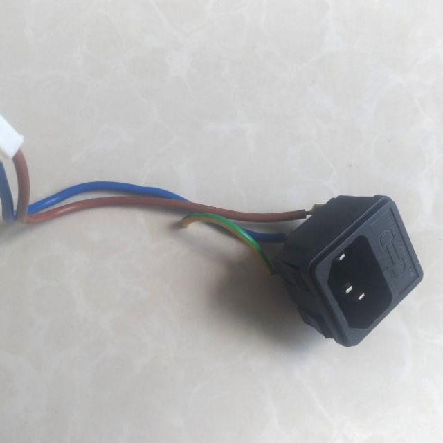 Jack AC 250V - 10A có ổ cầu chì (tháo máy)
