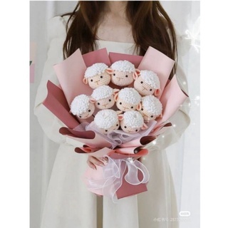 hoa cừu len handmade