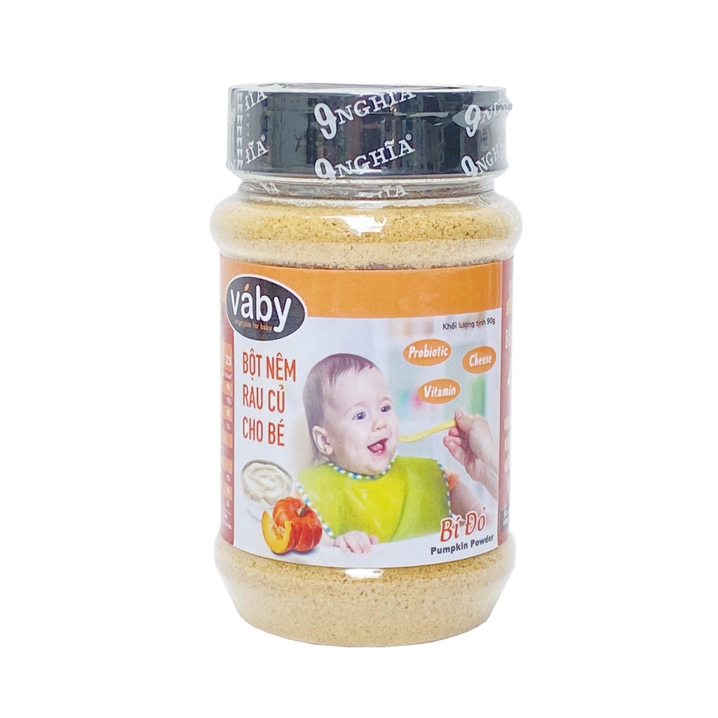 Bột nêm Rau Củ & Phô Mai dành cho bé ăn dặm VABY hủ 90g - Gia vị nêm và rắc dành cho bé từ 6 tháng tuổi